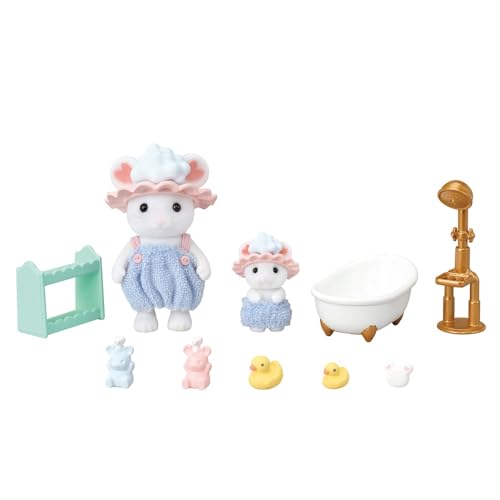 Sylvanian Families 5805 Marshmallow Mäuse Badespaß Spielset, Set mit Tierfigur, Süße Mäuse Spielfiguren, Spielzeug für Kinder ab 3 Jahren von Sylvanian Families