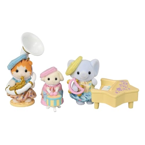 Sylvanian Families - 5817 Baby Konzert Figurenset, Spielset mit Tierfigur, samtige Tierfiguren, Hase, Katze, Elephant, Spielzeug für Kinder ab 3 Jahren Sylvanian Families - 5817 Baby Konzert Figurenset, Spielset mit Tierfigur, samtige Tierfiguren, Hase, Katze, Elephant, Spielzeug für Kinder ab 3 Jahren von Sylvanian Families