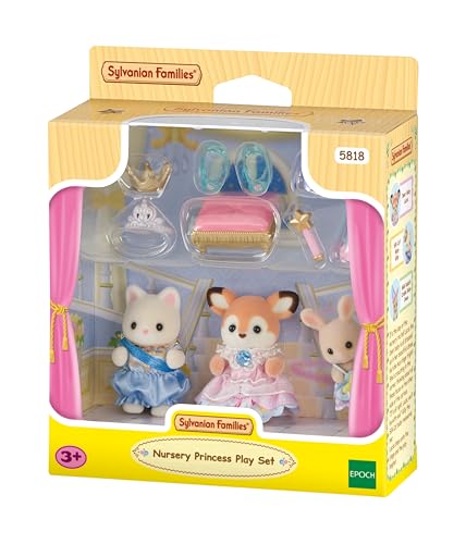 Sylvanian Families - 5818 Baby Prinzessinnen Spielset, Spielset mit Tierfigur, samtige Tierfiguren, Milchhase, Seidenkatze, REH Tierbaby, Spielzeug für Kinder ab 3 Jahren Sylvanian Families - 5818 Baby Prinzessinnen Spielset, Spielset mit Tierfigur, samtige Tierfiguren, Milchhase, Seidenkatze, REH Tierbaby, Spielzeug für Kinder ab 3 Jahren von Sylvanian Families