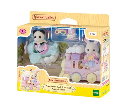Sylvanian Families - 5819 Freizeitpark Spielset Zugfahrt, samtige Tierfiguren, Schokoladenhase, Panda Tierbaby, Spielzeug für Kinder ab 3 Jahren Sylvanian Families - 5819 Freizeitpark Spielset Zugfahrt, samtige Tierfiguren, Schokoladenhase, Panda Tierbaby, Spielzeug für Kinder ab 3 Jahren von Sylvanian Families