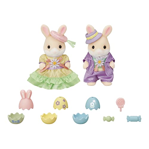 Sylvanian Families - Die Eiersuche der Geschwister Kaninchen Margerite – 5691 – Spielfertige Mini-Puppen von Sylvanian Families