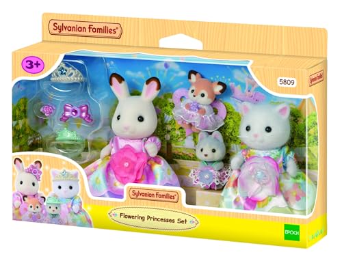 Sylvanian Families - Les Princesses en Robes à Fleurs - Set 4 Figurines - Plongez Dans l'univers de la famille Sylvanian - Figurines animaux Miniatures - Jouet Enfant 3 ans et + - 5809 von Sylvanian Families