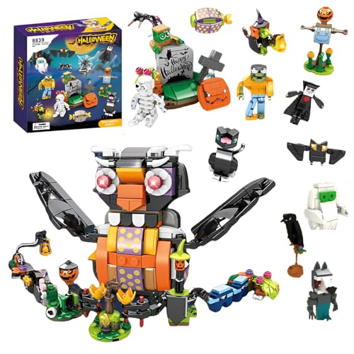 15-teiliges Halloween Baustein, 15-in-1 Mini Grusel Klemmbausteine, zum Bauen von Fledermäusen, Kürbissen, Geistern, Halloween-Partygeschenke, Geschenk für Jungen und Mädchen ab 6 Jahren (498 Teile) 15-teiliges Halloween Baustein, 15-in-1 Mini Grusel Klemmbausteine, zum Bauen von Fledermäusen, Kürbissen, Geistern, Halloween-Partygeschenke, Geschenk für Jungen und Mädchen ab 6 Jahren (498 Teile) von SymGrpu