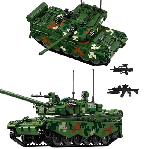 99A Hauptkampfpanzer Bausteine Bausatz, WW2 Militärischer Kampfpanzer Modell Klemmbausteine, Erwachsene Sammlermodell Panzer Sets zum Bauen, Armeefahrzeuge Display Spielzeug für Kinder(938PCS) von SymGrpu