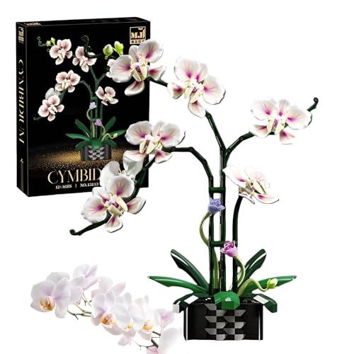 Orchideen Bonsai Bausteine Bausatz, 736 Stück Blumen Blumenstrauß Klemmbausteine, Botanical Collection Künstliche Pflanzen für Heimdekoration, Geschenkidee für Muttertag, Jahrestag, Geburtstag Orchideen Bonsai Bausteine Bausatz, 736 Stück Blumen Blumenstrauß Klemmbausteine, Botanical Collection Künstliche Pflanzen für Heimdekoration, Geschenkidee für Muttertag, Jahrestag, Geburtstag von SymGrpu
