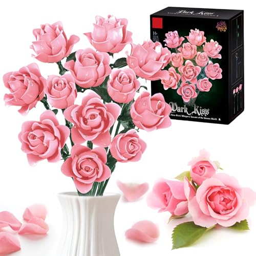 Rosa Rosenstrauß Bausteine Bausatz für Erwachsene, Blumen Botanische Kollektion Klemmbausteine Spielzeug, Künstliche Blumen für Heimbüro Dekoration, Geschenk für Sie Frauen Erwachsene (585 Teile) Rosa Rosenstrauß Bausteine Bausatz für Erwachsene, Blumen Botanische Kollektion Klemmbausteine Spielzeug, Künstliche Blumen für Heimbüro Dekoration, Geschenk für Sie Frauen Erwachsene (585 Teile) von SymGrpu