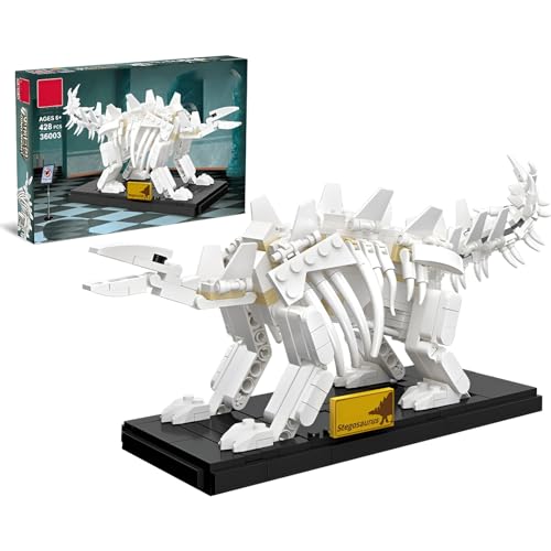 SymGrpu Dinosaurier Fossilien Bausteine Bausatz, Stegosaurus Klemmbausteine Set, Prähistorische Tiere Modellspielzeug für Erwachsene und Kinder, 428PCS von SymGrpu