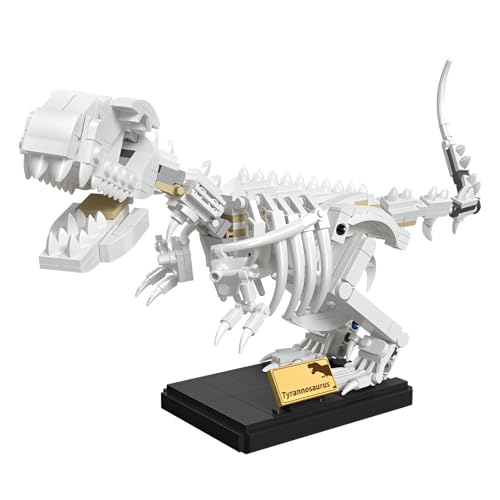 SymGrpu Dinosaurier Fossilien Bausteine Bausatz, Tyrannosaurus Rex Klemmbausteine Set, Prähistorische Tiere Modellspielzeug für Erwachsene und Kinder, 395PCS von SymGrpu