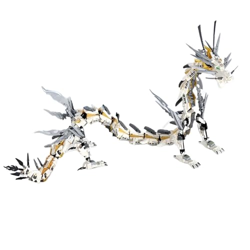 SymGrpu Mechanisches Drachen Bausteine Bausatz, 1485 Stücke Mech-Drachen-Bausteine Modell Spielzeug, Home Office Decor, Geschenke für Kinder und Erwachsene von SymGrpu