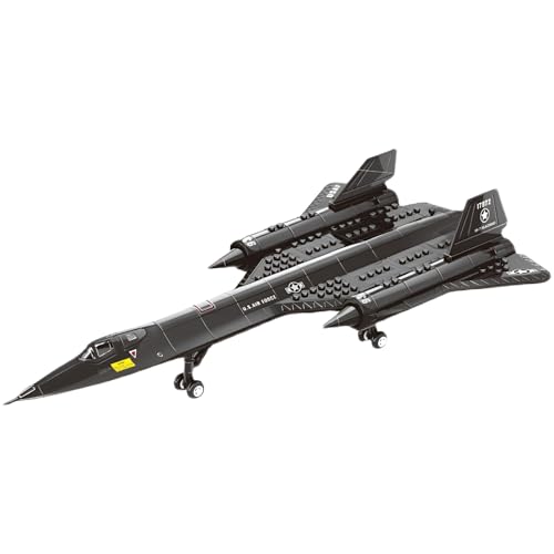 SymGrpu Militärische Serie SR-71 Blackbird Luftwaffe Bausteine Bausatz (183 Teile), Armee Aufklärungsflugzeug Düsenflugzeug Modell Spielzeug, Geschenk für Kinder und Erwachsene von SymGrpu