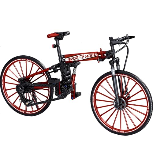 Technic Geländewagen Fahrrad Klemmbausteine Bausatz, 258 PCS Fahrrad-Bausteine mit Ständer, STEM Display Modell Fahrrad Geschenk-Spielzeug für Jungen und Mädchen Erwachsene von SymGrpu