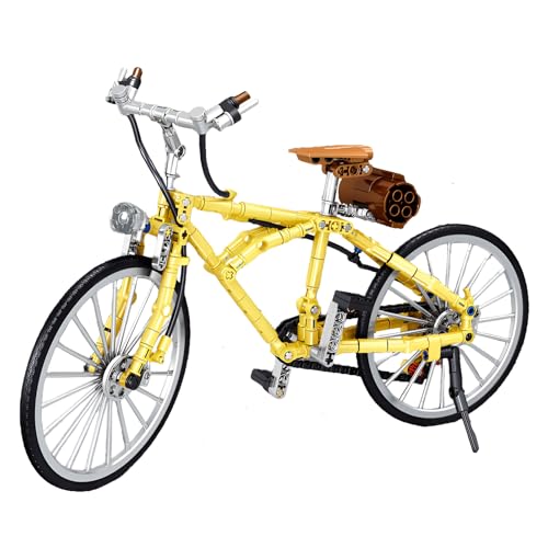 Technic Retro Straßenfahrrad Fahrrad Klemmbausteine Bausatz, 279 PCS Fahrrad Bausteine mit Ständer, STEM Display Modell Fahrrad Geschenkspielzeug für Jungen und Mädchen Erwachsene von SymGrpu