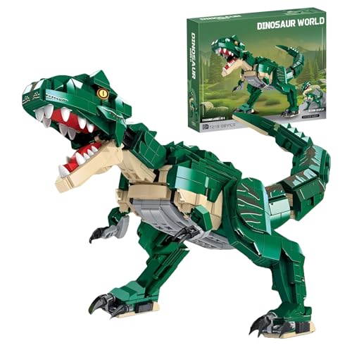 Tyrannosaurus Rex Dinosaurier Bausteine, 861-teiliges STEM-Klemmbausteine mit Tieren aus der Dino-Welt, T-Rex Modell Spielzeug, Geschenk für Erwachsene und Kinder, Dekoration von Büro und Zuhause Tyrannosaurus Rex Dinosaurier Bausteine, 861-teiliges STEM-Klemmbausteine mit Tieren aus der Dino-Welt, T-Rex Modell Spielzeug, Geschenk für Erwachsene und Kinder, Dekoration von Büro und Zuhause von SymGrpu
