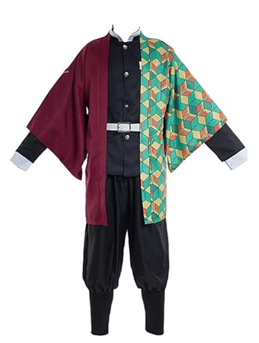 Anime Giyu Tomioka Outfit Cosplay Kostüm Herren Grün S (Chest 100cm) von Syqiya