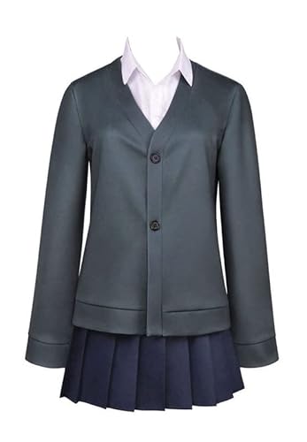 Anime Hakarenai Reinaa Schuluniform Outfit Cosplay Kostüm Damen Grau S (Chest 92cm) von Syqiya