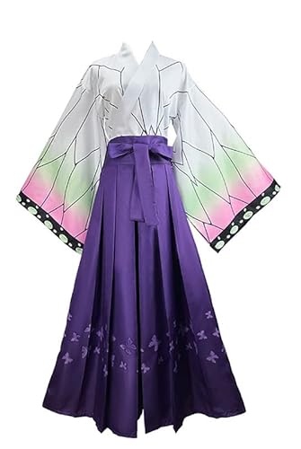 Anime Kochou Shinobu Kimono Outfit Cosplay Kostüm Damen Lila S (Chest 77-83cm) von Syqiya