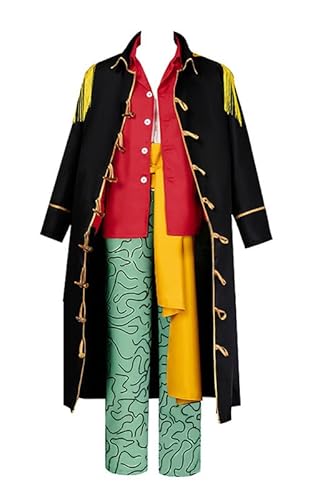 Anime Marshall D Teach Outfit Cosplay Kostüm Herren Schwarz S (Chest 100cm) von Syqiya