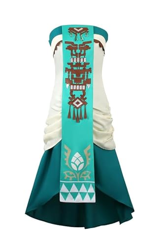 Anime Princess Hyrule Outfit Cosplay Kostüm Damen Grün S (Chest 76-80cm) von Syqiya