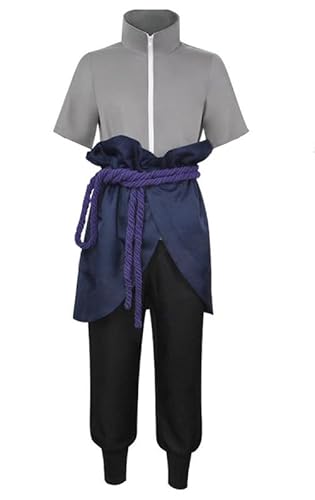 Anime Uchiha Sasuke Outfit Cosplay Costume Herren Lila XL (Chest 114-119cm) von Syqiya