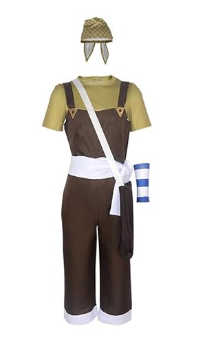 Anime Usopp Usoppu Sogeking Sogekingu Outfit Cosplay Costume Herren Grün XL (Chest 106cm) von Syqiya