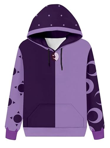 Syqiya 3D Druck Anime Kapuzenpulli Hoodie Collector Cosplay Kostüm Adult Herren Damen Lila XL (Chest 113cm) von Syqiya