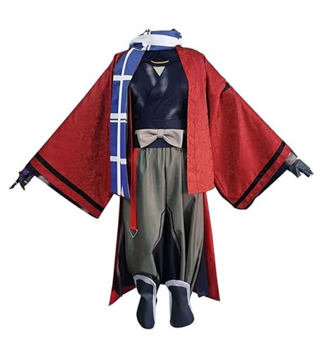 Syqiya Anime Kaedehara Kazuha's Friend Outfit Cosplay Costume Herren Rot XL (Chest 104cm) von Syqiya