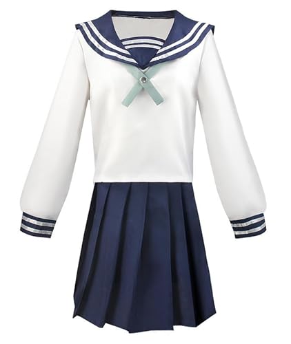 Syqiya Anime Riko Amanai Kleid Outfit Cosplay Kostüm Damen Marineblau XXL (Chest 128cm) von Syqiya