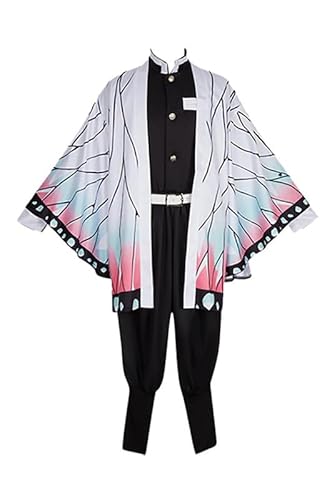 Syqiya Anime Shinobu Kocho Outfit Cosplay Kostüm Damen Weiß 3XL (Chest 125cm) von Syqiya