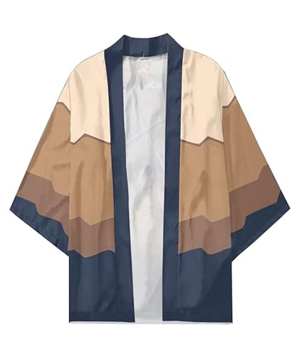 Syqiya Unisex Kimetsu no Yaiba Inosuke Hashibira Kimono Cosplay Kostüm Umhang Mantel Strickjacke Color-13 Herren Damen XXS von Syqiya