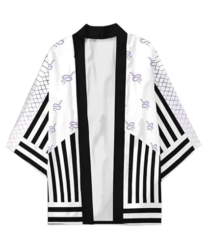 Syqiya Unisex Kimetsu no Yaiba Obanai Iguro Kimono Cosplay Costume Cape Coat Cardigan Cloak Color-25 Herren Damen M von Syqiya