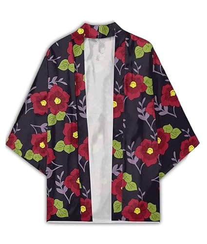 Syqiya Unisex Kimetsu no Yaiba Tamayo Kimono Cosplay Costume Cape Coat Cardigan Cloak Color-22 Herren Damen XL von Syqiya