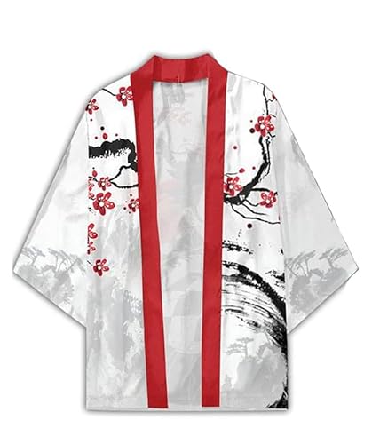 Syqiya Unisex Kimetsu no Yaiba Tanjiro Kamado Kimono Cosplay Kostüm Umhang Mantel Strickjacke Color-16 Herren Damen XXL von Syqiya