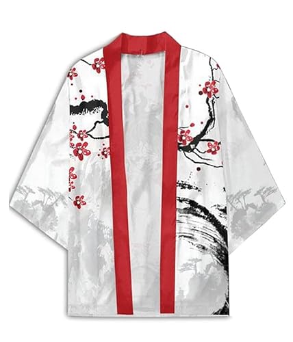 Unisex Kimetsu no Yaiba Gyutaro Shabana Kimono Cosplay Costume Cape Coat Cardigan Cloak Color-14 Herren Damen 3XL von Syqiya