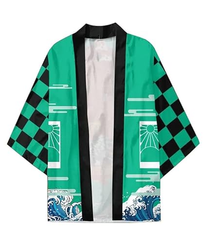 Unisex Kimetsu no Yaiba Sabito Kimono Cosplay Costume Cape Coat Cardigan Cloak Color-5 Herren Damen M von Syqiya