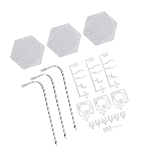 Actionfigurenständer, Puppenfigur, 3 Stück, Actionfigurenständer, ABS-Edelstahl, biegbar, Puppenfigur, Halterung, Basis für 15,2 cm (6 Zoll) (transparent) von Syrisora