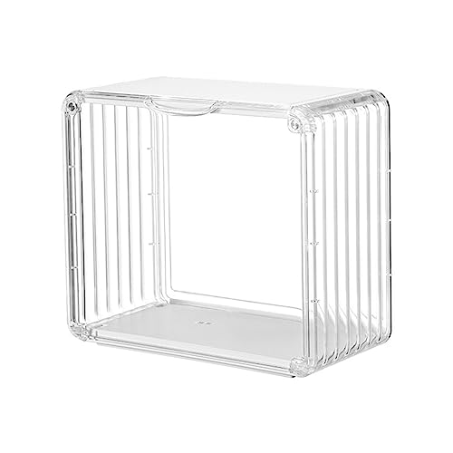 Aufbewahrungsbox Puppen Display Box Haus Zimmer Puppenhaus Schrank Aufbewahrungskoffer Transparent mit Magnet Tür von Syrisora