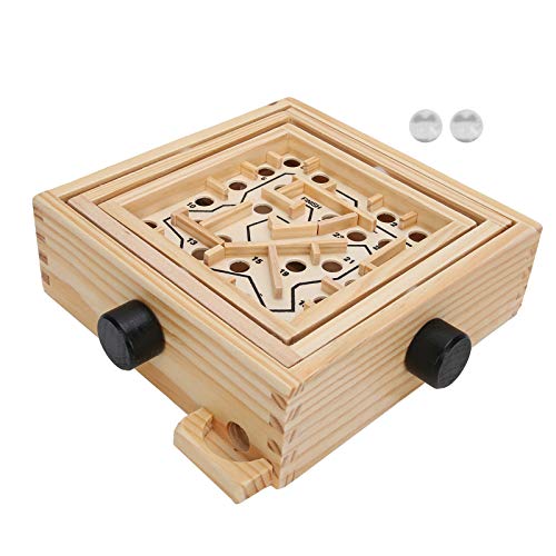 Hölzernes Labyrinth-Puzzle-Spielzeug, Labyrinth-Spieltisch-Labyrinth-Labyrinth-Puzzle-Spielzeug, Puzzle-Spiel für Erwachsene, Gleichgewichtsbrett-Tisch-Labyrinth-Spiel, von Syrisora