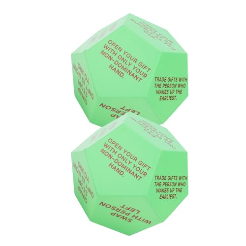 Syrisora 2 PCs Santa Swap Gift Exchange Dice 12 Seiten Weihnachts -Strumpf -Stuffers Exchange Geschenke Familienspiel 12 Verschiedene Seiten Spaß Rolling Game für die Weihnachtsparty Syrisora 2 PCs Santa Swap Gift Exchange Dice 12 Seiten Weihnachts -Strumpf -Stuffers Exchange Geschenke Familienspiel 12 Verschiedene Seiten Spaß Rolling Game für die Weihnachtsparty von Syrisora