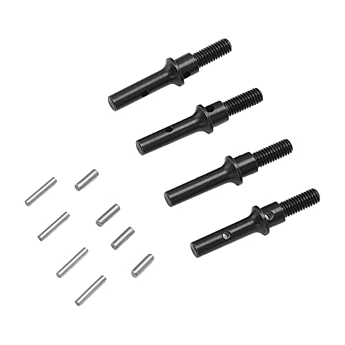 Syrisora 4 Stück Stahl vorne hinten Portal Stummel Achse Antriebswelle für FMS FCX24 1/24 RC Auto Upgrade Zubehör von Syrisora