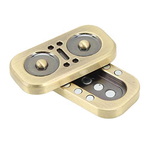 Syrisora Eule, Finger, Fidget Slider, magnetischer Druck, Angst, lindert sensorisches Metall, Push Card Slider, Spielzeug (Gold) von Syrisora