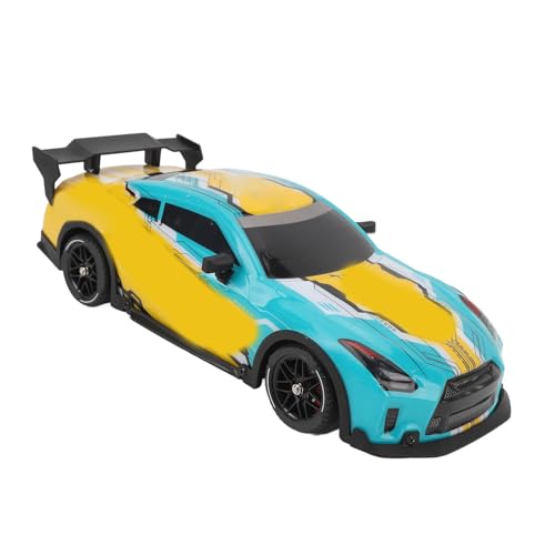 Syrisora Leuchtendes Rennwagen-Spielzeug, 1:16 RC-Drift-Auto, RC-Drift-Auto-Modell, Maßstab 1:16, Leuchtendes Rennwagen-Spielzeug, 2,4 G 4WD, Treibendes Elektrisches (Grünlich-gelb) von Syrisora