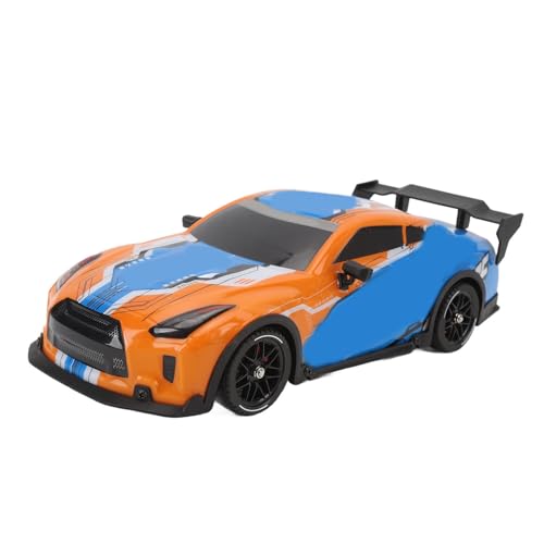 Syrisora Leuchtendes Rennwagen-Spielzeug, 1:16 RC-Drift-Auto, RC-Drift-Auto-Modell, Maßstab 1:16, Leuchtendes Rennwagen-Spielzeug, 2,4 G 4WD, Treibendes Elektrisches (Orangeblau) von Syrisora