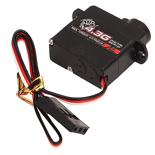 Syrisora RC Digital Servo Hohe Genauigkeit Schwarz DC 4,8-6V Kunststoff 4,3G Getriebemotor Servo für RC Auto LKW Modell Spielzeug von Syrisora