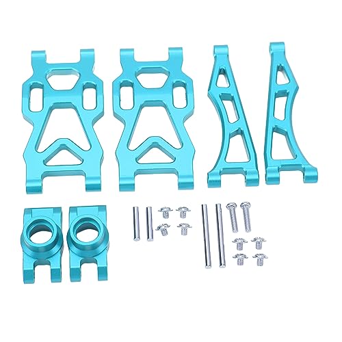 Syrisora RC Schwingen-Set, Aluminiumlegierung, hinterer unterer oberer Querlenker mit Hinterachse, Upgrade-Teile für SCY 16101PRO 16102 1/16 RC Autozubehör (blau) von Syrisora