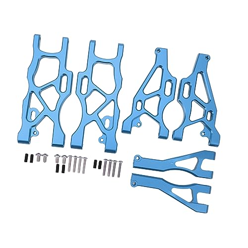 Syrisora ​​RC Vorderrad-Hinterradaufhängungsarm-Set, Aluminium, Unterer Oberer Schwingenarm-Set, RC-Upgrade-Teil ARRMA Mojave 6S 1/7 RC-Autos (Blau) von Syrisora