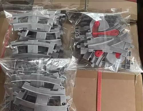 Spielzeug Eisenbahnschienen, 32 Stück Bausteine Schienen Set, Bausteine Zug Schienen, bestehend aus Cross Track Gerade, Kurven Schienen, Weichen,City Zug Schienen für Kinderspielzeug Jungen Mädchen Spielzeug Eisenbahnschienen, 32 Stück Bausteine Schienen Set, Bausteine Zug Schienen, bestehend aus Cross Track Gerade, Kurven Schienen, Weichen,City Zug Schienen für Kinderspielzeug Jungen Mädchen von Syvory