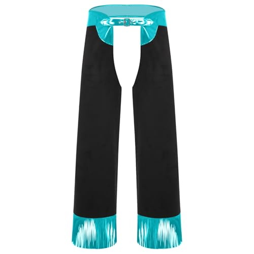 Sywiyi Herren Cowboy Kostüm Metallisch Cowboy Chaps Hose Pants mit Fransen Vintage Western Kostüm Mottoparty Fasching Verkleidung Outfit Hellblau S Sywiyi Herren Cowboy Kostüm Metallisch Cowboy Chaps Hose Pants mit Fransen Vintage Western Kostüm Mottoparty Fasching Verkleidung Outfit Hellblau S von Sywiyi