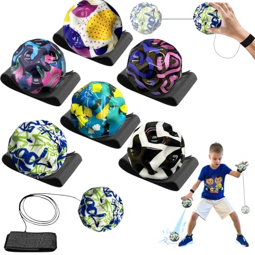 Szhhrxi Jumper Ball mit Bandagierung, Mehrfarbig Galaxy Space Moon Ball, Hohe Springender Gummiball, Bouncing Ball Skyball für Kinder Geeignet für Innen und Außen (Micai) von Szhhrxi