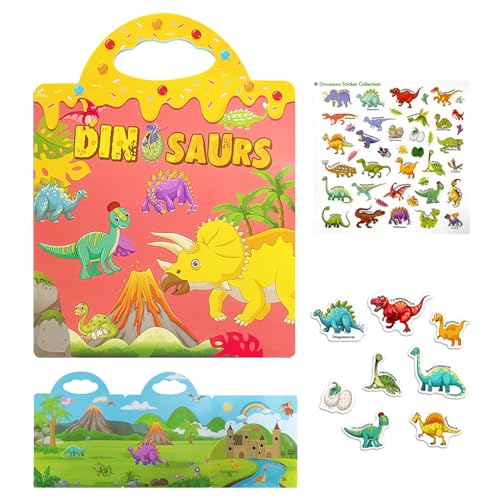Dinosaurier Sticker Spiel Stickerbuch ab Wiederverwendbare Kinder Stickerbüch für Kinder Sticker Setmit Kreative Spiel Szene und Aufkleber Illustrationen Lernspielzeug für Kleinkinder Geschenk für Ki Dinosaurier Sticker Spiel Stickerbuch ab Wiederverwendbare Kinder Stickerbüch für Kinder Sticker Setmit Kreative Spiel Szene und Aufkleber Illustrationen Lernspielzeug für Kleinkinder Geschenk für Ki von Sztqqing
