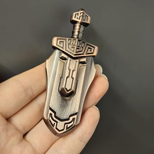 T-Conceal EDC-Schwert-Dekompressionsspielzeug Fidget Sliders Fidget Toys Stressabbau für Erwachsene Magnetisches Metallspielzeug Anti-Angst-Büro-Schreibtischspielzeug (Bronze) von T-Conceal